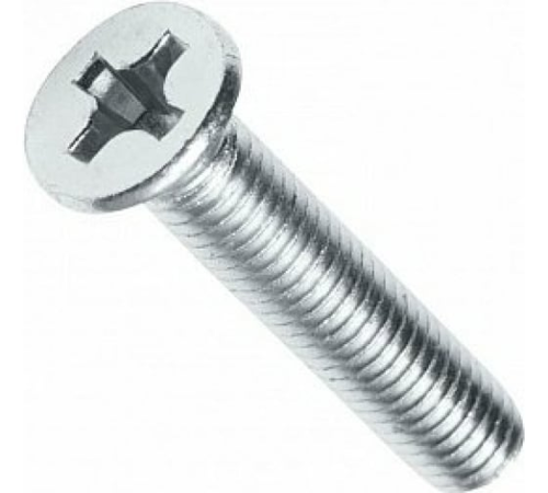 Винт DIN965 М6х30 потайная голова класс прочности 4.8 покрытие цинк | код DIN965-М6х30 | Крепдил