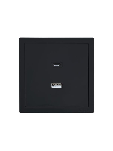 ZIMA Розетка TC+ USB разъем черный бархат LEZARD | код 704-4288-192TC | LEZARD фото 4