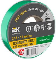 Изолента 0,15х19мм зеленая 25м | код EX-IZ10-C15-19-25-K06 | IEK