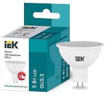 Лампа светодиодная ECO MR16 софит 5Вт 230В 4000К GU5.3 | код. LLE-MR16-5-230-40-GU5 | IEK