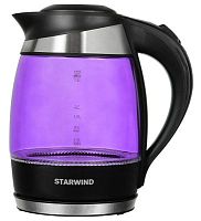 Чайник электрический Starwind SKG2217 1.8л. 2200Вт фиолетовый/черный (корпус: стекло) | код 935479 | STARWIND