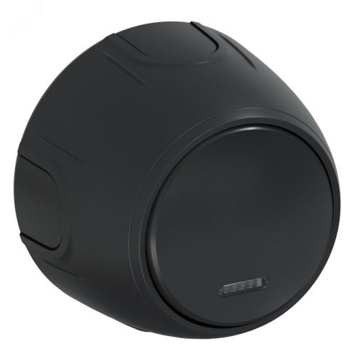 Выключатель одинарный Rotondo с подсветкой, цвет черный | код 7700865 | OneKeyElectro