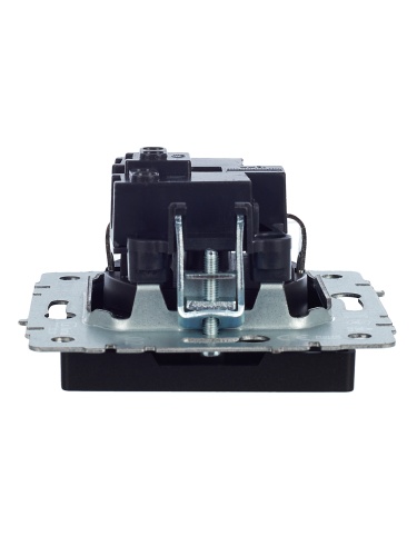 BRITE Розетка 1-местная с заземлением без защитных шторок 16А РС11-1-0-БрЧ черный | код BR-R11-16-K02 | IEK фото 2