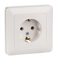 Розетка HIT, скрытый монтаж, с заземлением, белый | код. RS16-134-B | Schneider Electric