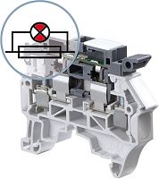 ZS4-SF1-R1 контроля изоляции 5x20мм, 5x25мм, 4мм. кв., с красным светодиодом-индикатором сгор.предох. 24-60В | код 1SNK508412R0000 | TE Connectivity