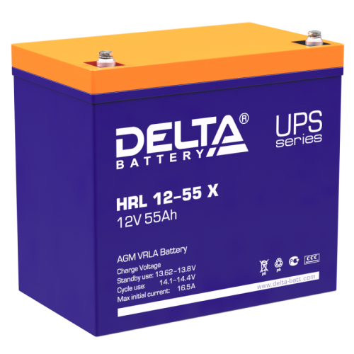 Аккумуляторная батарея HRL 12-55 X Delta | код 4614010610009 | DELTA