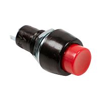 Выключатель-кнопка 250V 1 А (2с) OFF-(ON) Б/Фикс красная Micro (PBS-20В) REXANT | код 36-3080 | REXANT