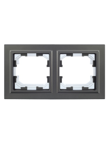 BRITE Рамка 2-местная IP44 РУ-2-БрС-44 сталь | код BR-M22-44-K46 | IEK фото 4