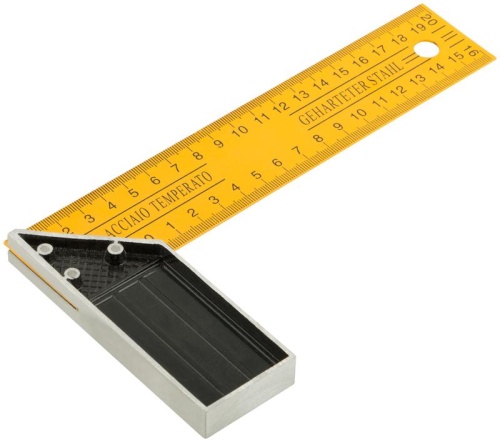 Угольник столярный желтый усиленный 200 мм | код 19420 | FIT фото 2