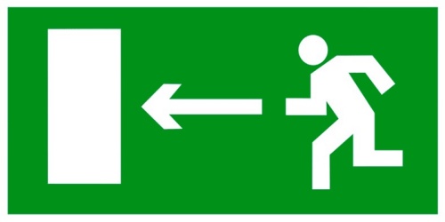 Знак "Направление к эвакуационному выходу налево" 150х300мм PROxima | код an-5-05 | EKF