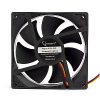 Вентилятор Gembird, 92x92x25, гидрод., тихий, 3 pin/4pin Molex, провод 30 см | код S9225H-3P4M | Gembird
