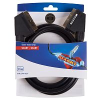Шнур SCART - SCART (21pin) 1.5М (GOLD) REXANT | код 06-3075 | REXANT