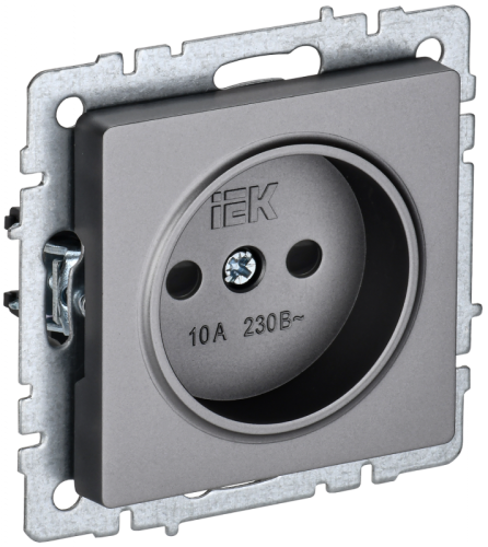 BRITE Роз. без з/к с з/ш 10А РСш10-2-БрС сталь IEK | код BR-R13-10-K46 | IEK