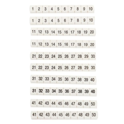 Маркеры для JXB-ST 2,5 NLPE с нумерацией 1-50 (100 шт.) EKF | код zb-st-2.5-nlpe-1-50 | EKF фото 3