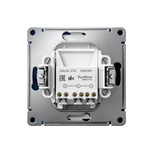 ARTGALLERY 2-клавишный ВЫКЛЮЧАТЕЛЬ, 10АХ, механизм, быстрозажимные клеммы, АКВАМАРИН | код GAL001151S | Systeme Electric фото 6