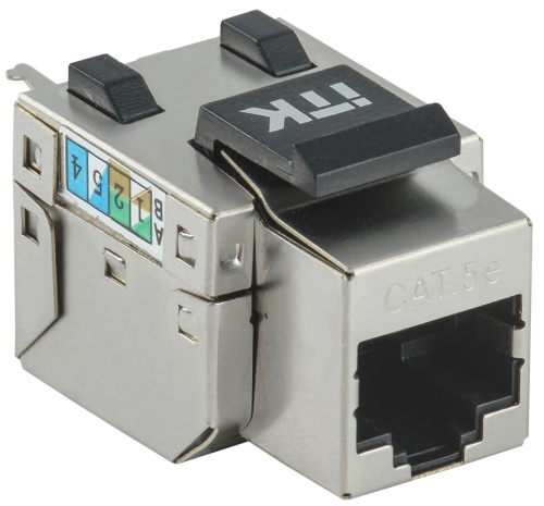 ITK Модуль Keystone Jack кат.5E FTP 110 IDC 90град розеточный | код CS1-1C5EF-11 | IEK