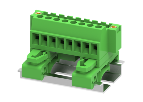 MC-PC5.08V20C-TF Разъём штекерный MC, шаг 5.08мм,20 конт. для DIN-рейки, фланц.,зел., шт | код MC-PC5.08V20C-TF | SUPU