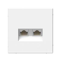 ARTGALLERY РОЗЕТКА двойная компьютерная RJ45+RJ45, кат.6А, механизм, БЕЛЫЙ | код GAL000188 | Systeme Electric