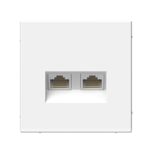 ARTGALLERY РОЗЕТКА двойная компьютерная RJ45+RJ45, кат.6А, механизм, БЕЛЫЙ | код GAL000188 | Systeme Electric