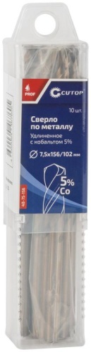Сверло по металлу удлиненное Profi с кобальтом 5%, 7,5x156 мм (10 шт.) | код 48-75-156 | FIT фото 3