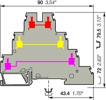 D4/6.T3.V0 Клемма винт 4мм.кв. | код 1SNA299683R0100 | TE Connectivity