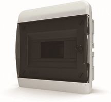 Щит встраиваемый 8 мод. IP41, прозрачная черная дверца BVK 40-08-1 (полная комплектация) | код 01-02-001 | Tekfor