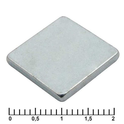 Магнит RUICHI B 15x15x2 мм, класс N35, квадратный | код 90012 | Ruichi