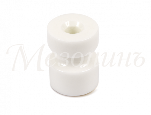 Изолятор фарфоровый CILINDRO для монтажа витого провода, цвет - белый, ТМ МезонинЪ | код GE90025-01 | МЕЗОНИНЪ