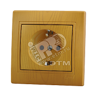 MIRA Розетка без заземления ольха | код 701-0701-121 | Lezard