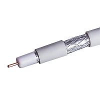 Кабель коаксиальный RG-6 CCS 1.02 (21проц.)/FPE/Al-Pet-Al Foil Unbonded/Al 64х0.12/PVC RW бел. (уп.100м) Net.On | код 109L | Net.on