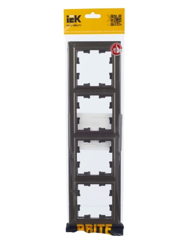 BRITE Рамка 4-местная РУ-4-БрТБ темная бронза | код BR-M42-K45 | IEK фото 5