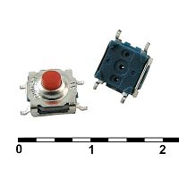 Тактовая кнопка пылевлагозащищенная RUICHI WSTP7750-250AR, 7.4х7.4х5 мм, OFF-ON (4Р), IP 67, 50 мА, 12 В, 100 мОм | код 81620 | Ruichi