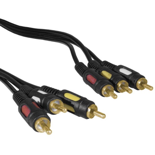 Аудио-видео шнур RUICHI 3 RCA - 3 RCA, 1.5 м | код 113693 | Ruichi