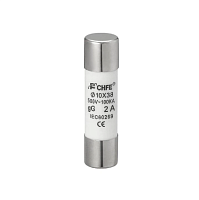 Вставка плавкая цилиндр., 8A, 500VAC, 120kA, 10x38mm, тип gG | код C10-8GG | CHFE