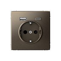 ARTGALLERY РОЗЕТКА 16А с 2 USB A+C, 5В/2,4А/3,0А, 2х5В/1,5А, механизм, МОККО | код GAL000632 | Systeme Electric