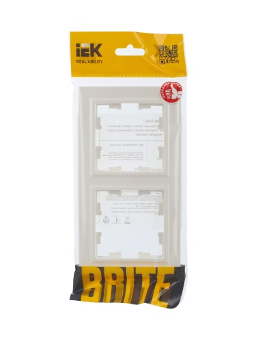 BRITE Рамка 2-местная РУ-2-БрЖ жемчуг | код BR-M22-K36 | IEK фото 5