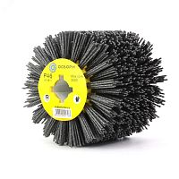 Щетка валик Д110x100x19, ворс полимер абразив P46 по дереву для щеточных шлиф машин с валом Д19+4 (6-081) | код PLM.RB11010019P46 | ОСБОРН