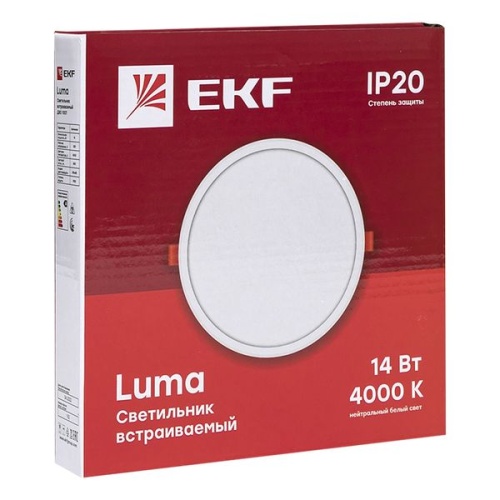 Светильник встраиваемый светодиодный ДВО 1007 14Вт 4000K IP20 Basic | код DLL-1007-14-4000 | EKF фото 3