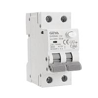 Дифф. авт. выключатель GYR9NM-C25-30mA, 1P+N, 25A, хар-ка C, 6 kA, 30mA, тип A, 2M | код GYR9NM1PC25A30 | GEYA