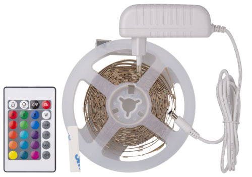 Лента светодиодная 95 144 NLS-SET-02 RGB 5м 30шт/м адаптер 1м IP20 Navigator | код 95144 | NAVIGATOR