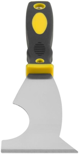 Шпательмногофункциональный профи толщ. лезв. 1мм двухкомп. ручка сметал. бойком усил. сталь 75мм FIT 06678 фото 4