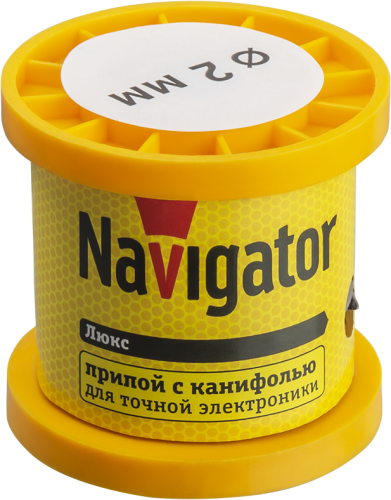 Припой 93 084 NEM-Pos02-61K-2-K100 (ПОС-61; катушка; 2мм; 100 г) Navigator | код 93084 | NAVIGATOR