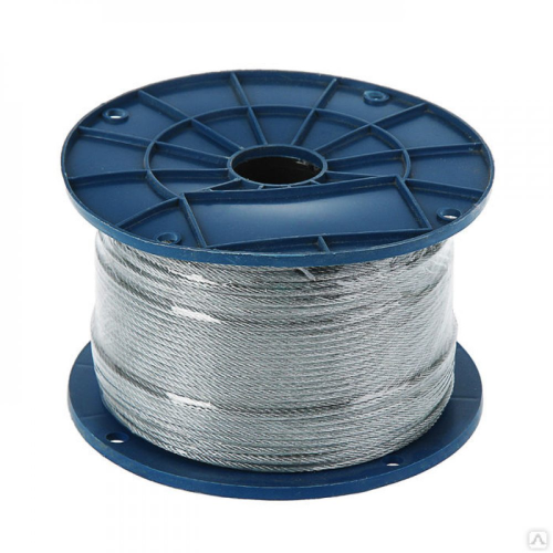 Трос 10,0мм стальной оцинкованный (100м) | код 10-ТС-6х24+7FC | KMP