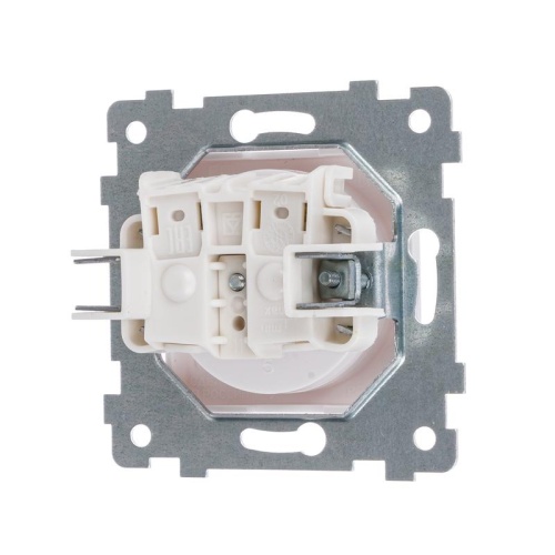 Розетка 1-м СП Аксиома РС16-452 16А IP20 без заземл. механизм бел. Кунцево 121002 фото 3