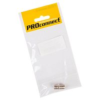 Переходник антенный, (гнездо F - гнездо F), бочка, (1шт.) (пакет) PROconnect | код 05-4201-6-7 | PROCONNECT