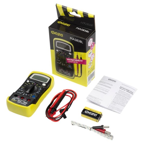 Мультиметр цифровой MAS838L ФАZА 5000513 фото 10
