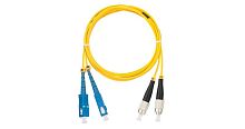 Шнур волоконно-оптический переходной одномодовый 9/125мкм стандарта OS2SC/UPC-FC/UPC двойн. LSZH нг(A)-HFLTx2мм желт. 3м NIKOMAX NMF-PC2S2C2-SCU-FCU-003