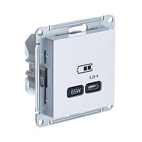 ATLASDESIGN USB РОЗЕТКА тип-С 65Вт высокоскор.заряд. QC, PD, механизм, ЛОТОС | код ATN001327 | Systeme Electric