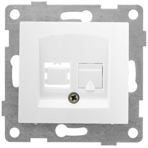 Розетка компьютерная 1-м СП Bravo RJ45 механизм бел. | код С10К1-001 | GUSI