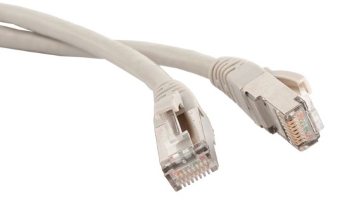 Патч-корд LANMASTER FTP кат.6A, 5.0 м, серый | код LAN6A-S45-45-5.0-GY | LANMASTER